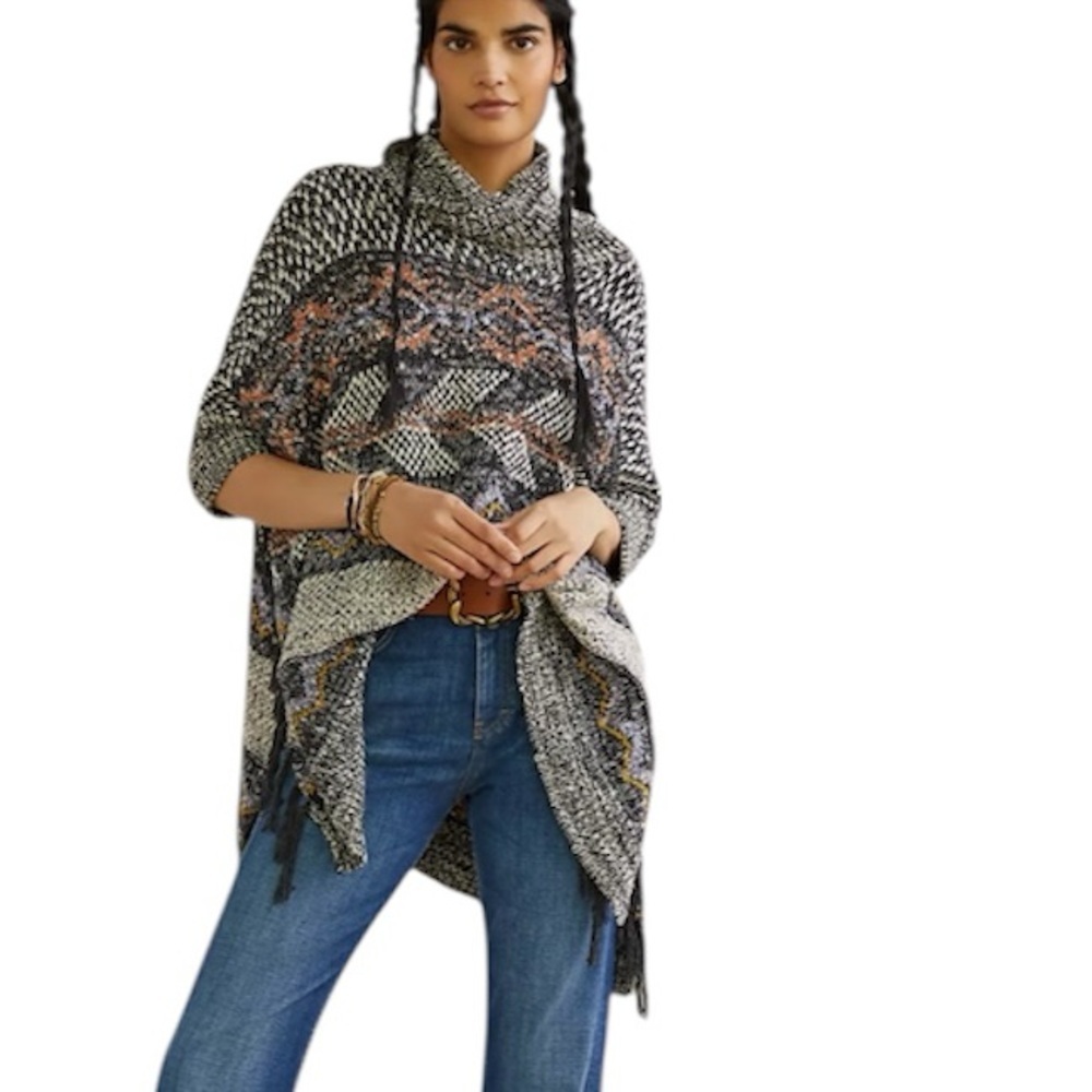 Anthropologie Pilcro Magda Knit Poncho